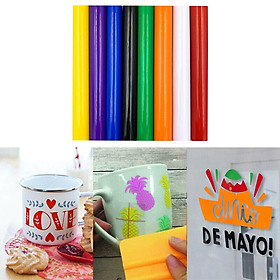 Craft Self Adhesive PVC Transfer Vinyl 12” x 20”/10” Roll Bundle for Cricut Silhouette Home Decor Windows Decals Projects Solid Color