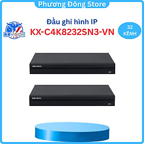 Đầu ghi hình IP 32 kênh KBVISION KX-C4K8232SN3 Hỗ trợ 2 ổ cứng, chuẩn tương thích ONVIF - Hàng chính hãng