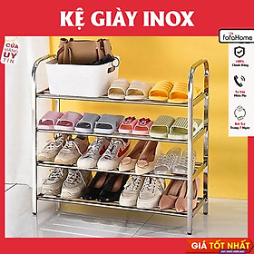 Giá Để Giày Inox 304,Đa Năng Kệ Để Giày 3 Đến 5 Tầng Siêu Bền Tủ Giày Chịu Tải Mạnh Và Không Rỉ Dễ Lắp Ráp
