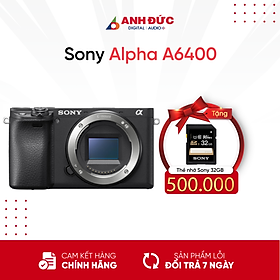 Máy Ảnh Sony Alpha A6400 (Body/Lens E PZ 16-50mm) - Hàng Chính Hãng