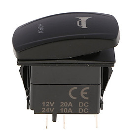 12V/24V Universal Car Boat Automobile Black Switch Horn On/Off Blue LED Light Rocker Toggle Speaker Switches