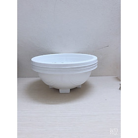 3 Chậu chảo treo KT: 27,5x12 cm , hình Tròn, màu TRẮNG  Có móc treo Xích - Chậu chảo treo có móc xích kèm theo!