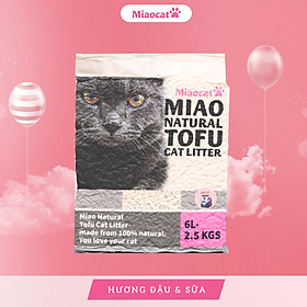 Cát vệ sinh đậu nành MIAO 6L cho mèo - Hương Đậu&Sữa - MIAOCAT