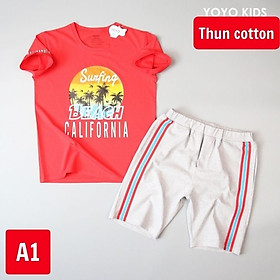 Đồ bộ bé trai yoyo size cồ từ 48-67kg - Bộ thun bé trai béo phì chất cotton mát, hút mồ hôi