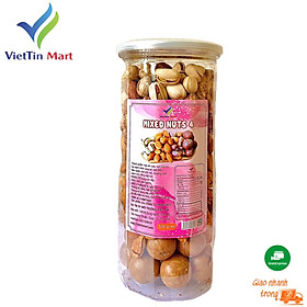 Combo Mix 4 Loại Hạt ( Hạt Dẻ Cười, Hạt Điều, Hạt Macca, Hạnh Nhân Rang Bơ) Viettin Mart 250g/ 500g