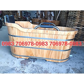 Mua Bồn tắm gỗ bo viền tay vịn(gỗ thông l1)