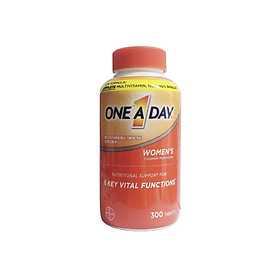 Viên uống Vitamin tổng hợp cho Nữ - One A Day women Multivitamin 300 viên của Mỹ - mẫu mới