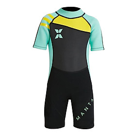 Kids Wetsuit,2.5mm Neoprene Thermal Swimsuit,Short Sleeve Kids Wet Suits for Swimming Scuba Diving,Full Wetsuit for Girls Boys