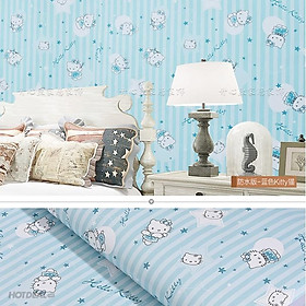 Giấy dán tường mèo Kitty dễ thương khổ 60cm