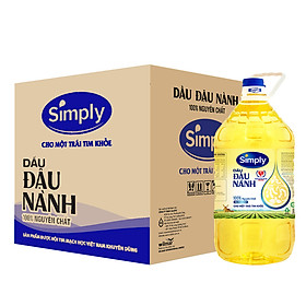Thùng 4 chai dầu đậu nành Simply 5L