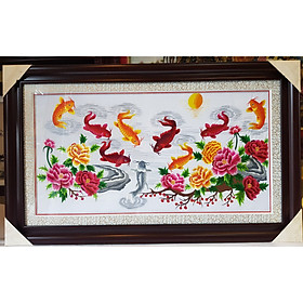 Mua TRANH THÊU - CỬU NGƯ HỘI TỤ