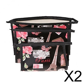 2x3pcs Fashion Cosmetic Toiletry Travel Wash Makeup Bag Holder Pouch Kits Set