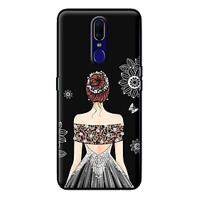 Ốp in cho Oppo F11 Cô Gái Váy Xám - Hàng chính hãng