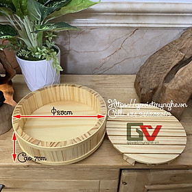 Mua  Φ25cm - Hàng chuẩn Nhật  Khay sushi sashimi gỗ trang trí món ăn sashimi Nhật Bản | hình Tròn Size Φ25cm - Gỗ thông nhập