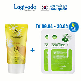 Kem chống nắng Hàn Quốc Lagivado dành cho cả da dầu mụn, nhạy cảm Multi-Protection Sun Screen SPF50+ PA++++ - 30g
