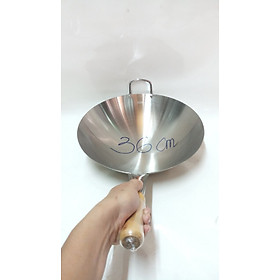 Mua CHẢO (QUÁNH)  INOX CÁN GỖ TẶNG KÈM 1 DAO PHAY
