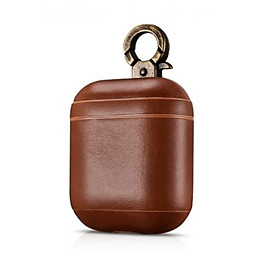 Mua Vintage Leather Airpods Case with metal hook - Hàng chính hãng