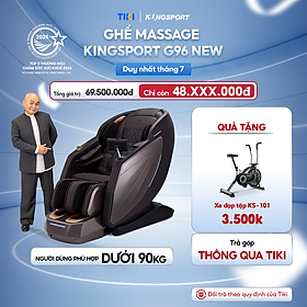 Ghế massage KINGSPORT Deluxe G96 New, Công Nghệ Massage Kingtech Touch Premium với 24 Bài Massage Lifestyle