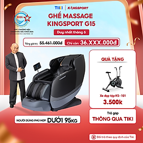 Miễn phí lắp đặt | Ghế massage KINGSPORT Standard G15 New công nghệ mới Kingtech Touch Pro, massage kéo giãn toàn thân
