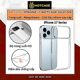 Ốp lưng dẻo silicon trong suốt mỏng 0.6mm cho iPhone 17 Pro Max / 17 Air / iP 17 Pro / 17 hiệu Hotcase Ultra thin - Chống trầy xước, siêu mỏng, độ trong full HD - Hàng nhập khẩu