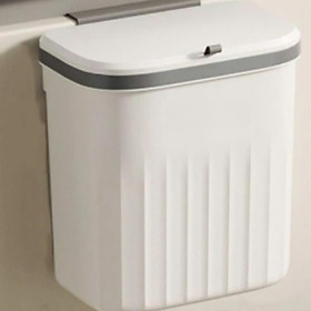 Thùng Rác Treo Tường Đa Năng Bền Chắc 12L Nắp Trượt Thùng Rác Treo Cánh Tủ Bếp Dán Trên Tường - HENRYSA - Màu Trắng