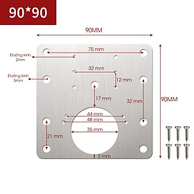 Miếng Tấm Pát Pad Thép Vuông Sửa Bản Lề Tủ Cửa Gỗ Lỗ Vít Door Hinge Repair Kit