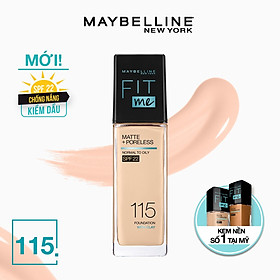 Kem Nền Mịn Nhẹ Kiềm Dầu Fit Me Maybelline New York Matte Poreless Foundation 30ml