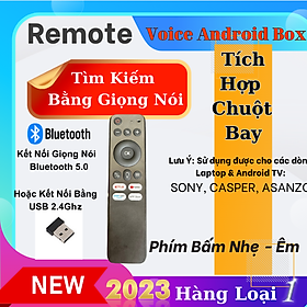 Hình ảnh Điều Khiển tìm kiếm giọng nói Air Mouse Remote Voice V6 - kết nối bằng Bluetooth hoặc USB - Sử Dụng Android TV & Tivi Box