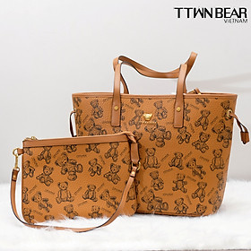 Túi tote da đeo chéo thời trang công sở kèm túi nhỏ xinh TTWN BEAR - TN2122