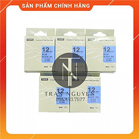 Mua  Combo 5 cuộn  Nhãn in Tepra SC12BW (LC-4LBP) - Chữ đen nền dương 12mm x 8m - Hàng nhập khẩu