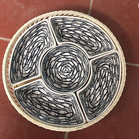 Mua KHAY ĐỰNG ĐỒ ĂN  BÁNH KẸO(kèm khay mây)