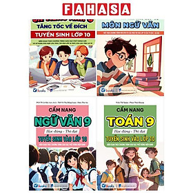 Sách - Bộ Sách Ôn Luyện Thi Tuyển Sinh Vào Lớp 10 Ngữ Văn-Toán-Tiếng Anh (Bộ 4 Cuốn)
