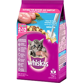 Đồ Ăn Cho Mèo Con Whiskas Vị Cá Biển Và Sữa Dạng Túi 1.1 Kg