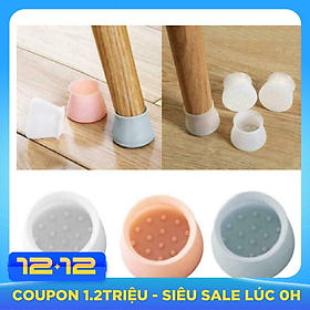 COMBO 4 VỎ BỌC CHÂN BÀN GHẾ BẰNG SILICON DÀY CHỐNG XƯỚC SÀN, BỊT CHÂN BÀN GHẾ GD365-BocChanGhe-Sili-4 (giao màu ngẫu nhiiên)