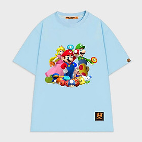 Áo thun tay lỡ unisex hình các nhân vật game Super Mario dễ thương BND46