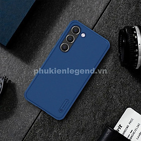 Ốp lưng chống sốc dành cho SamSung Galaxy S23 FE chính hãng Nillkin dạng sần - Hàng chính hãng - Xanh đen