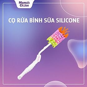 Cọ Rửa Bình Sữa Mama’s Choice, Tay Cầm Xoay 360 Độ, Chất Liệu Silicone Cao Cấp, Dùng Cho Mọi Loại Bình