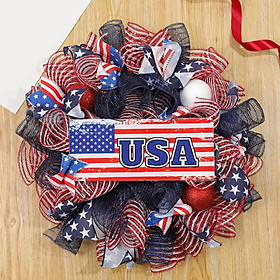 Independence Day Wreath Artificial  Hanging Wreath for Wall Party