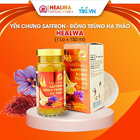 Yến chưng Saffron Đông trùng hạ thảo Healwa (150ml x 1 lọ) Tăng cường hệ miễn dịch Ngăn ngừa lão hóa da
