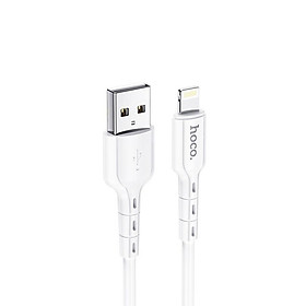 Cáp sạc nhanh 2.4A Hoco DU01 Lightning dây PVC siêu bền truyền dữ liệu tốc độ cao dài 1M cho iPhone/iPad - Hàng chính hãng