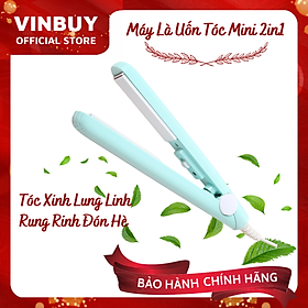 Máy Uốn, Duỗi, Ép Tóc Mini Cao Cấp – Máy Uốn Ép Là Tóc Đa Năng 2 trong 1 Tiện Lợi, Bàn Kẹp To An Toàn Dễ Dàng Sử Dụng (Tự Chọn Màu Sắc) – Hàng Chính Hãng VinBuy