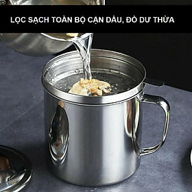 Mua Lọc Dầu Ăn  Ca Lọc Dầu Ăn 1.5L Inox 304 Lọc Bỏ Cặn Dầu Ăn Có Khay Lọc Hiệu Quả  Bình Đựng Dầu Thừa Tiện Dụng