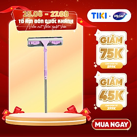 Cây Lau Kính, Gạt Chùi Kính Đa Năng 2 Đầu Trong 1 MyJae Cán Dài Uốn Xoay Thông Minh Chống Trơn Trượt