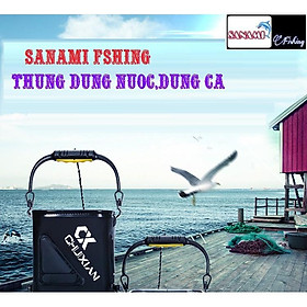 Thùng Múc Nước , Đựng Cá Gấp Gọn Cao Cấp KK-25 - SANAMI FISHING