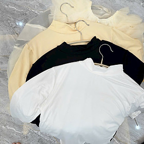 Áo giữ nhiệt nữ chất thun mịn siêu co dãn Set 3 áo màu Trắng, Đen ,Da dưới 60kg