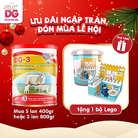 Combo 05 lon Sữa Dê DG-1 400g Tặng 1 hộp đồ chơi lắp ráp