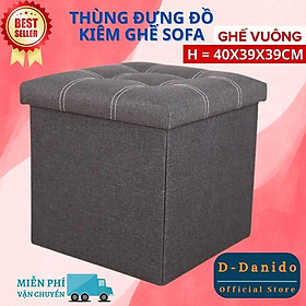 Hộp đựng đồ kiêm ghế ngồi đa năng - Ghế sofa đựng đồ gấp gọn cứng cáp tiện lợi có chọn size, hàng chính hãng miDoctor