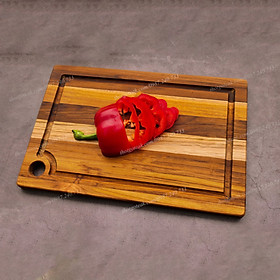 Mua Thớt Gỗ Teak Cao Cấp - Cắt Thái  Trang Trí - 35x24x1 4cm - CNRL02 | HTX DAO PHÚC SEN