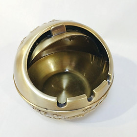 Mua Gạt tàn tinh cầu hợp kim  có nắp  cổ điển hình hoa hồng - GDHN Loại Tốt