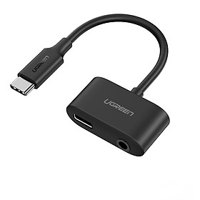 Mua Bộ chuyển usb type C ra 3.5mm Audio và sạc cổng C màu đen 2 trong 1 Ugreen 193TYC70606CM Hàng chính hãng